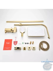 Душевая система Raglo 340 1 режим R01.24.03 (сатин золотой)