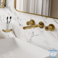 Встраиваемый смеситель для раковины Wasserkraft Ems 7645 (глянцевое золото)