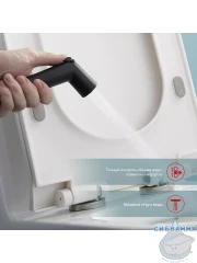 Смеситель Raglo R23.56.06 с гигиеническим душем (черный)