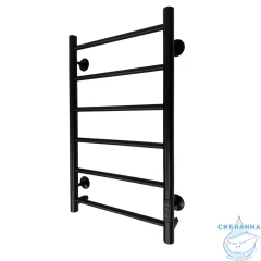 Полотенцесушитель электрический Санприз Аврора П6 40х70  (черный матовый) (подключение универсальное)