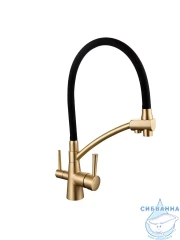 Смеситель кухни Gappo G4398-1 (бронза/черный)