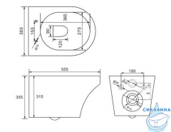 Унитаз подвесной безободковый Charus Franz Rimless EWC700-124W с сиденьем Soft Close (микролифт)