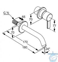 Смеситель для раковины встраиваемый Kludi Zenta 382440575