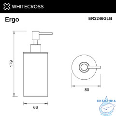 Дозатор для жидкого мыла настольный WHITECROSS Ergo ER2246GLB (брашированное золото)