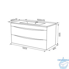 Тумба с умывальником Iddis Cloud 100 см белый глянец CLO10W1i95