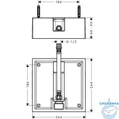 Внутренняя часть Hansgrohe Raindance 26471180