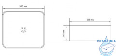 Раковина на столешницу 39 см Aquanet City-1-MB 245837 (черный)