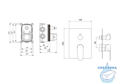 Встраиваемый смеситель для ванны Aquatek Оберон AQ1247CR (хром)