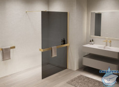 Walk-in Vincea Walk In HS 100 профиль брашированное золото, стекло тонированное VSW-1HR100CGG