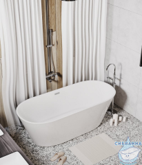 Акриловая ванна Grossman Forta GR-1503M 170X75 с каркасом (белый матовый)