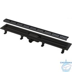 Дренажный трап для душа Alcaplast APZ10BLACK 55 см с решеткой (черный) APZ10BLACK-550M
