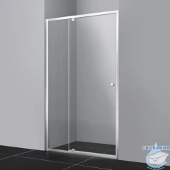 Дверь в нишу Wasserkraft  Aula 11P05 120 см профиль хром, стекло прозрачное 