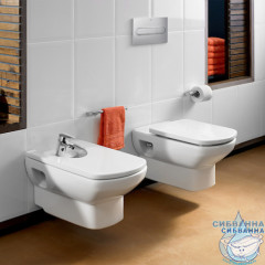 Инсталляция Roca Active с кнопкой смыва Roca Active B1 (хром глянцевый) в комплекте с унитазом Roca Dama Senso c сиденьем Soft close (микролифт)