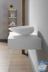 Тумба под раковину ABBER Stein AS1612 подвесная, белая матовая