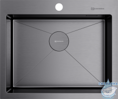 Кухонная мойка Omoikiri Akisame 59-GM 4973096 вороненая сталь