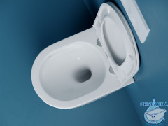 Унитаз подвесной безободковый Ceramicanova Vogue Rimless CN4008T с сиденьем быстросъемным Soft Close (микролифт)