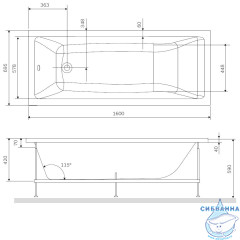 Каркас для ванны AM.PM Gem 160x70