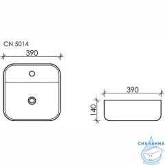  Раковина на столешницу 39 см Ceramicanova Element CN5014