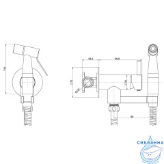 Смеситель Paini Isola ISCR442 с гигиеническим душем (хром)