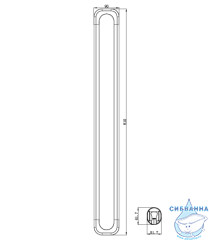Штанга душевая 81 см Lemark LM8074CG (хром/золото)