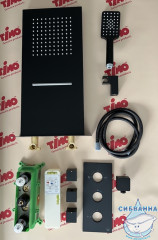 Душевая система Timo Petruma SX-5039/03SM 260 2 режима (черный матовый)