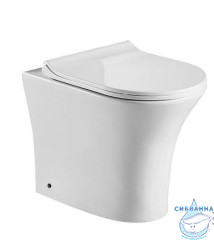 Унитаз приставной безободковый Ceramalux 217D с сиденьем Soft Close (микролифт)