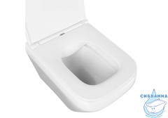 Унитаз подвесной безободковый Aquatek Лира AQ1155-00 с сиденьем Soft Close (микролифт)