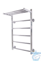 Полотенцесушитель водяной Санприз Аврора П6 70х40 с полкой (нижнее подключение 40 см) (хром)
