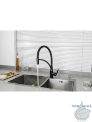 Смеситель кухни Frap F4552-6 (черный матовый)