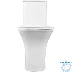 Унитаз напольный безободковый Azario Fretta Square с бачком и сиденьем Soft Close (микролифт) AZ-5121