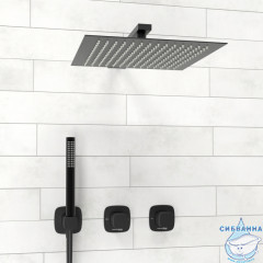 Душевая система Wasserkraft 300 1 режим A9151.264.219.162.327.242.217 (черный матовый)