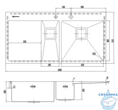 Кухонная мойка Omoikiri Akisame 100-2-GM-R, 4973104 вороненая сталь