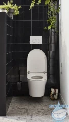 Инсталляция Jacob Delafon с кнопкой смыва в комплекте с унитазом Jacob Delafon Seine c сиденьем Soft close (микролифт) легкосъёмное E34360-00