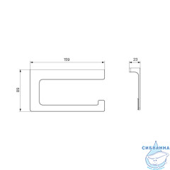 Держатель для туалетной бумаги без крышки, сплав металлов, Slide, графит, IDDIS, SLIGM00i43