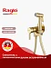 Встраиваемый смеситель с гигиеническим душем Raglo R20.54.03 (сатин золотой)