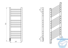 Полотенцесушитель электрический Laris Лаванда П12 30X90 L (черный матовый)