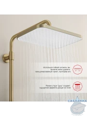 Душевая система Raglo 320 1 режим R22.26.03 (сатин золотой)