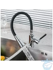 Смеситель кухни Frap F4044 (хром/черный)