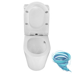 Унитаз напольный безободковый Azario Scala с бачком и сиденьем Soft Close (микролифт) AZ-8101