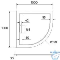 Поддон из искусственного камня Veconi 100x100 TZ05-100PL-01-19C3