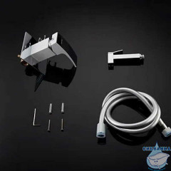 Встраиваемый смеситель с гигиеническим душем Gappo G7207-8 (хром/белый)