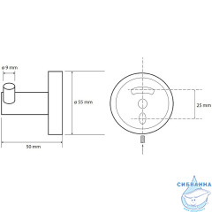 Крючок Bemeta Hematit 159106032