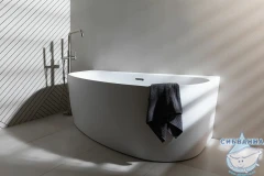 Смеситель для ванны напольный Allen Brau Priority 265370 (никель)