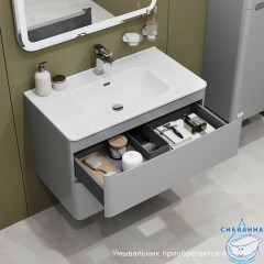 Тумба подвесная, 80 см, светло-серый, Edifice, IDDIS, EDI80L0i95 подходит умыв. 0108000i28