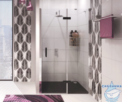 Душевое ограждение Wasserkraft Aller 120x90 10H07LBLACK MATT профиль хром/черный, стекло прозрачный (без поддона)