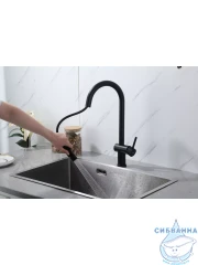 Смеситель кухни Frap F60807-6 (черный матовый)