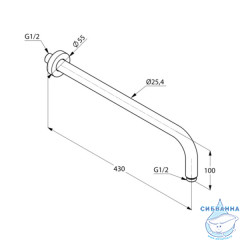 Держатель верхнего душа KLUDI A-QA 6651487-00