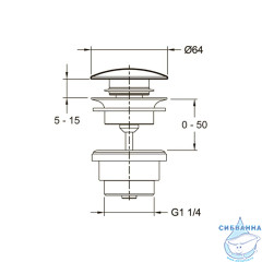 Донный клапан для раковины Jacob Delafon E30536-BCN (матовое золото)