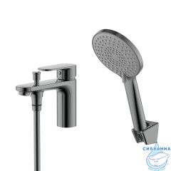 Смеситель для ванны на борт Aquatek Ника AQ1844BGM (оружейная сталь)