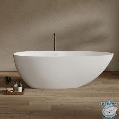 Ванна из искусственного камня ABBER Stein 170x80  AS9611NM-1.7 белая матовая